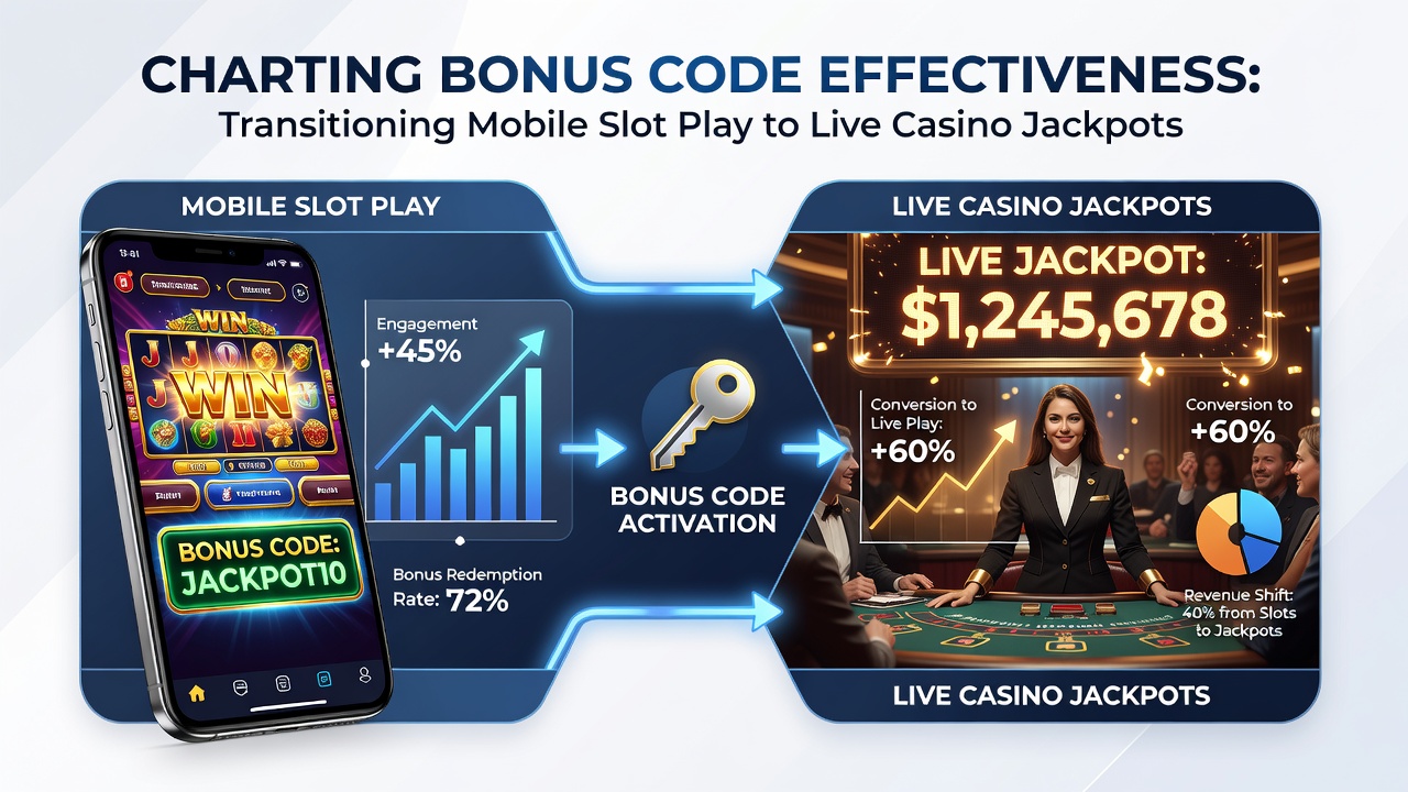 Infographic over statistieken van bonuscode gebruik en jackpot overgangen