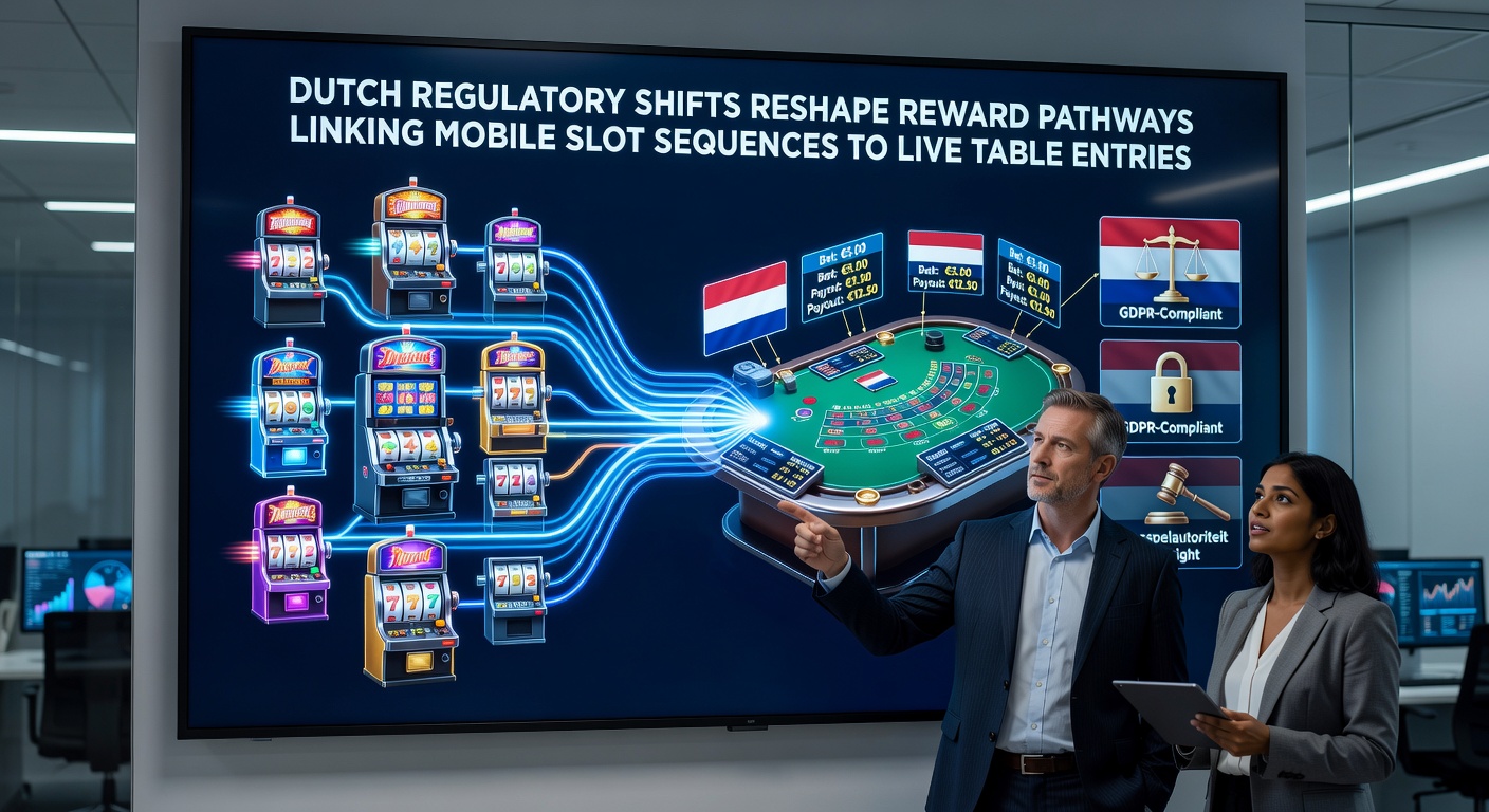 Grafiek die beloningspaden tussen mobiele slots en live tafels toont onder nieuwe Nederlandse regels