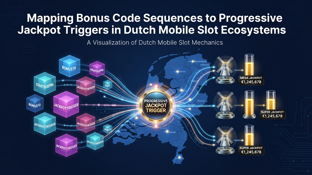 Illustratie van bonuscode sequenties en jackpot triggers in mobiele slot apps