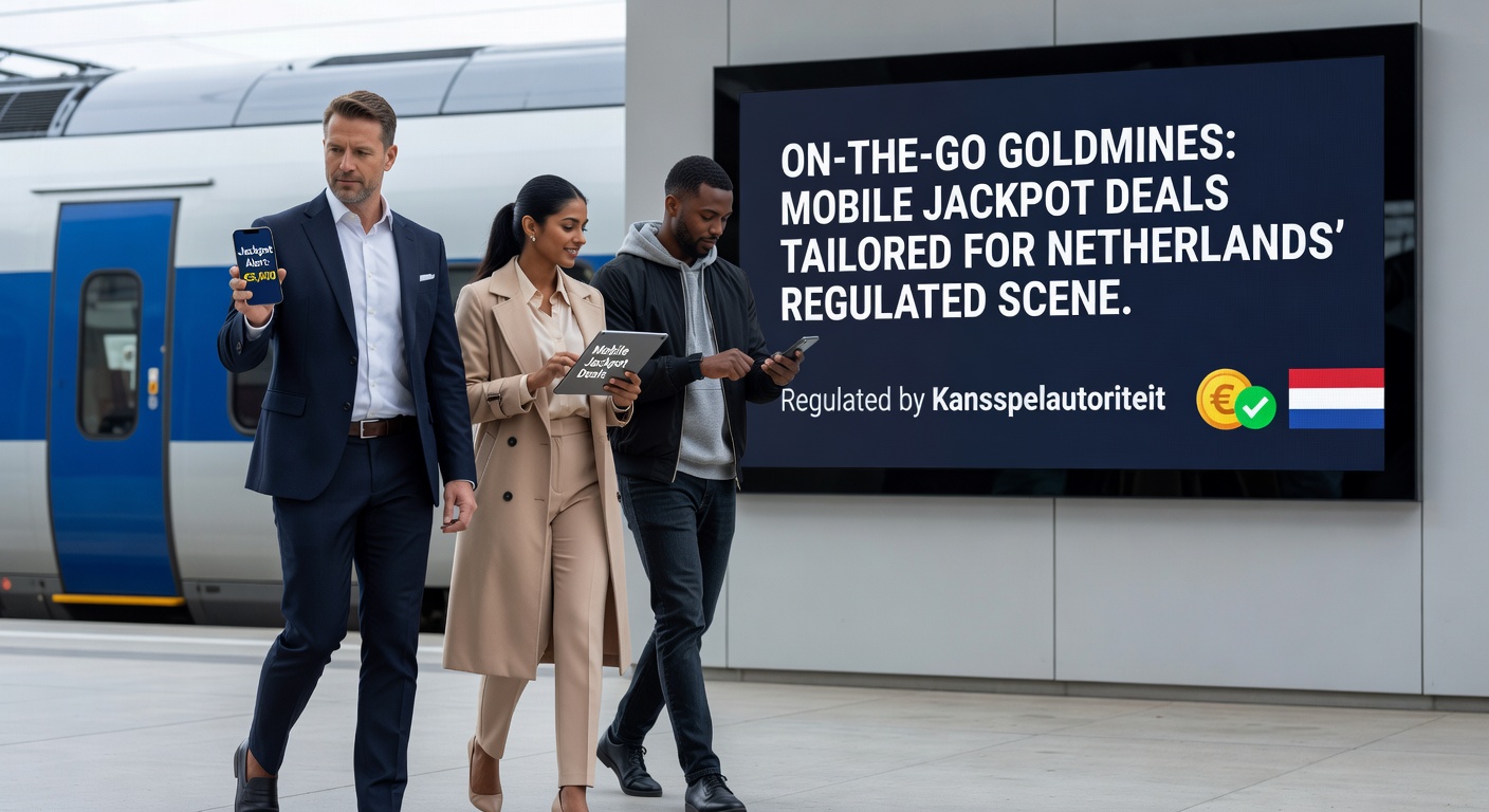 Grafiek met stijgende mobiele jackpotwinsten in Nederland, met KSA-logo en app-iconen