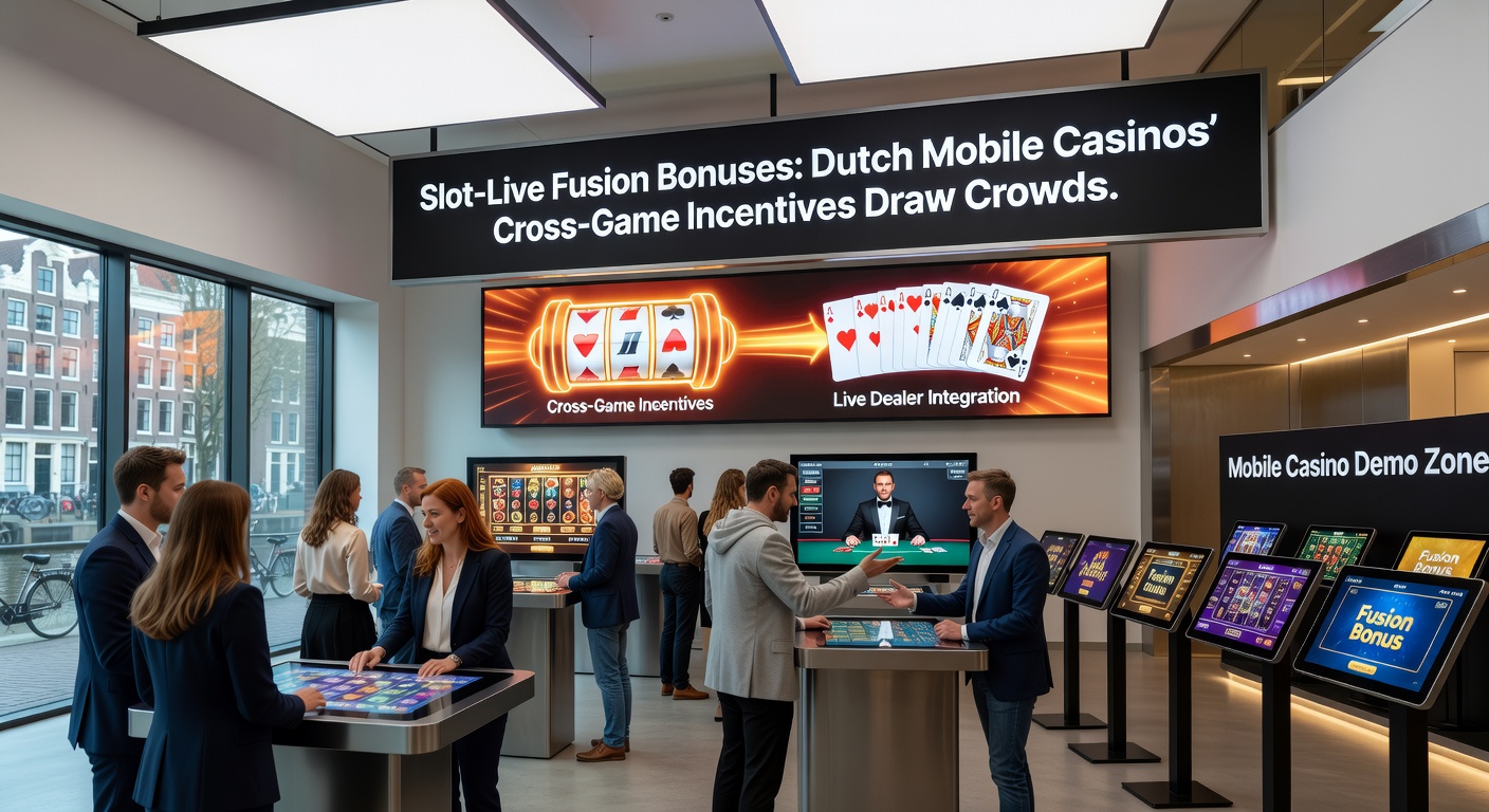 Grafiek met statistieken over spelerretentie en conversierates van slot naar live casino via fusiebonussen in Nederlandse mobiele apps, met staafdiagrammen en groeicijfers