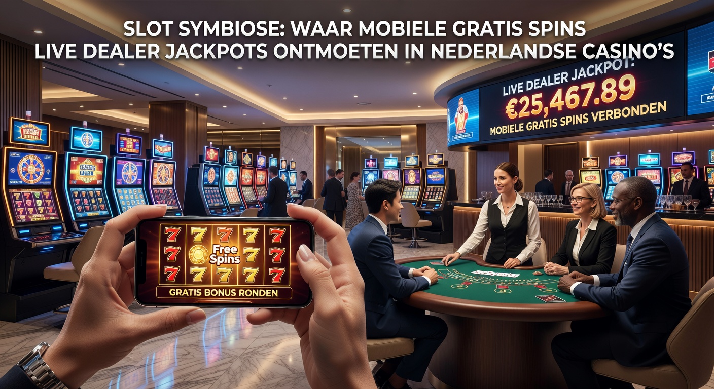 Dynamische weergave van een speler die free spins omzet in een live dealer jackpot-win op een Nederlands casino-platform