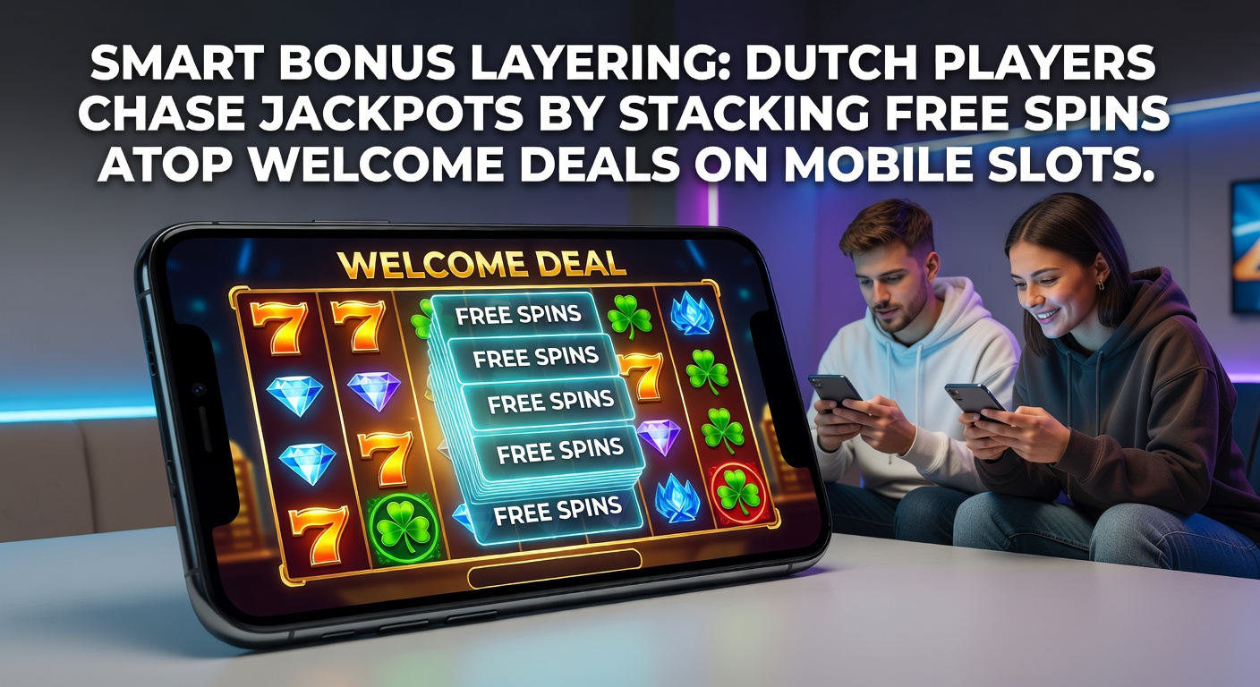 Nederlandse speler op mobiel scherm met gestapelde bonusiconen en draaiende slotrollen die jackpot symbolen tonen