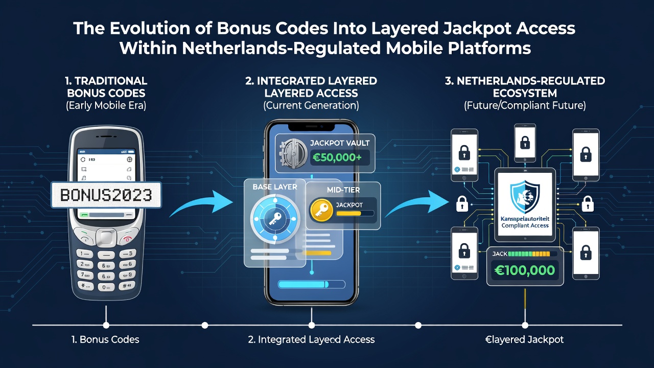 Weergave van mobiele jackpot lagen en bonus code integratie in Nederlandse casino apps